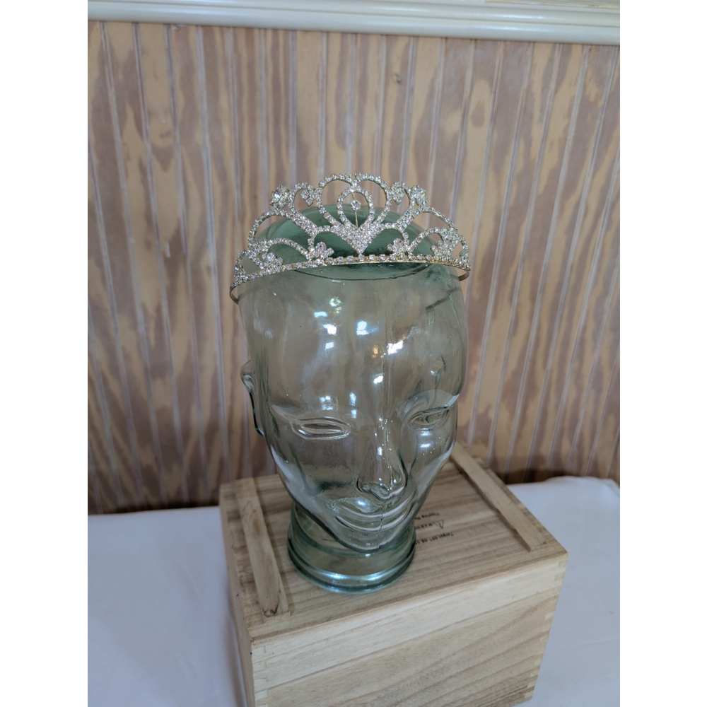 Women's Tiara Crown One Size Silver Clear
